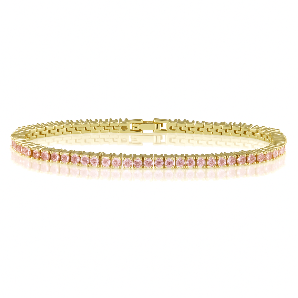 Tennis Bracelet in Light Pink
