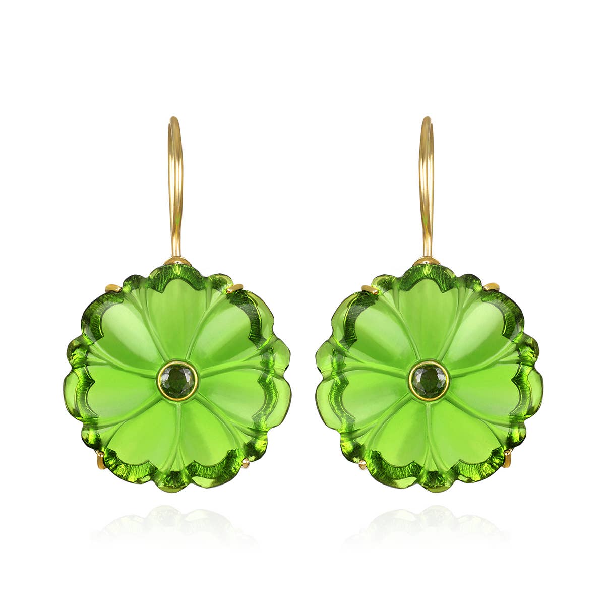 Magnolia Earring in Apple Green
