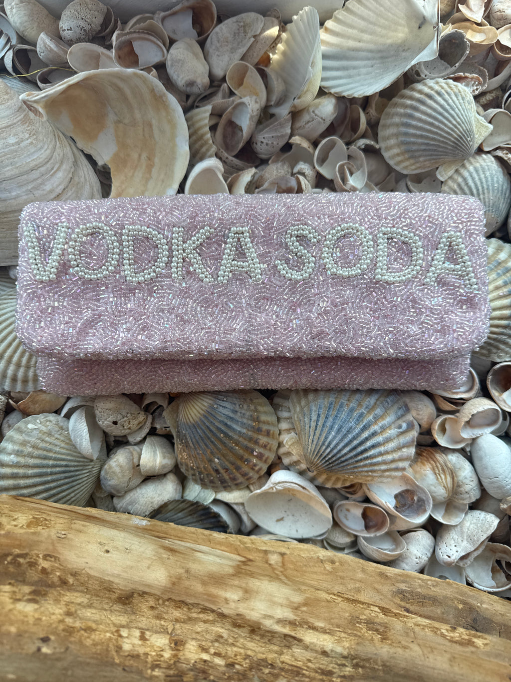 Vodka Soda / Close It Clutch Light Pink & Pearl