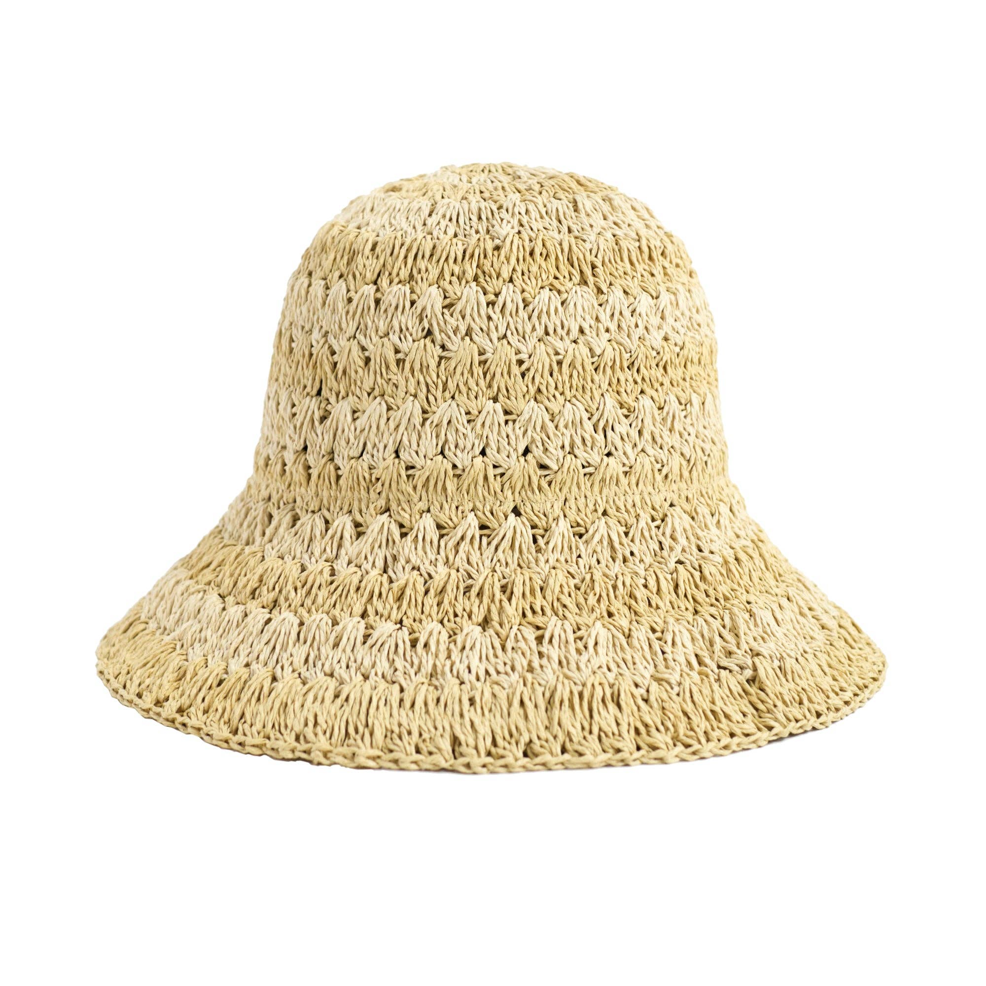 Packable Straw Hat in Taupe