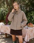 Gigi Gingham Jacket in Brown