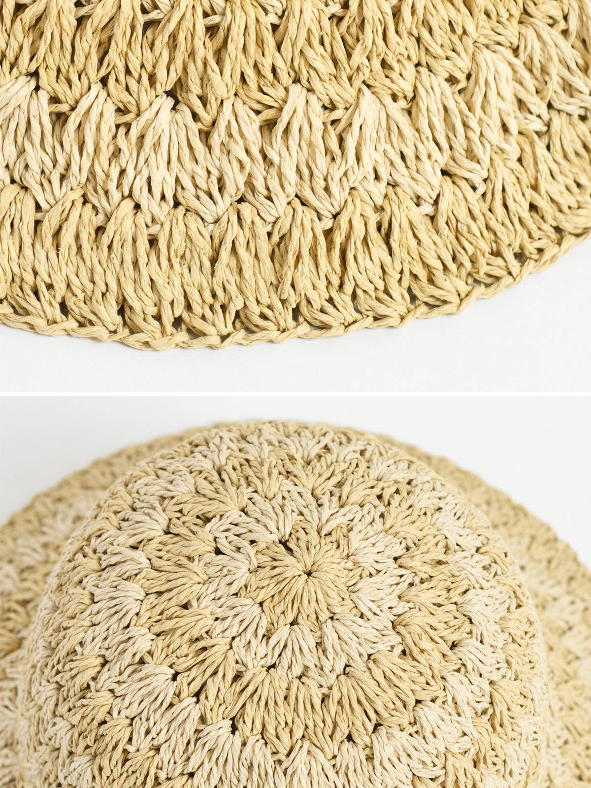 Packable Straw Hat in Taupe