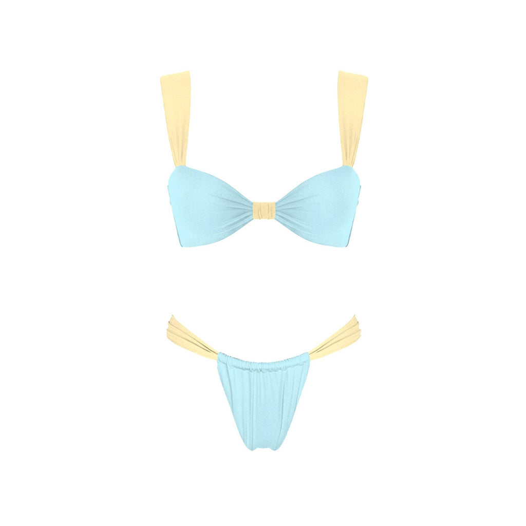 Lauren Bikini Set in Blue and Yellow
