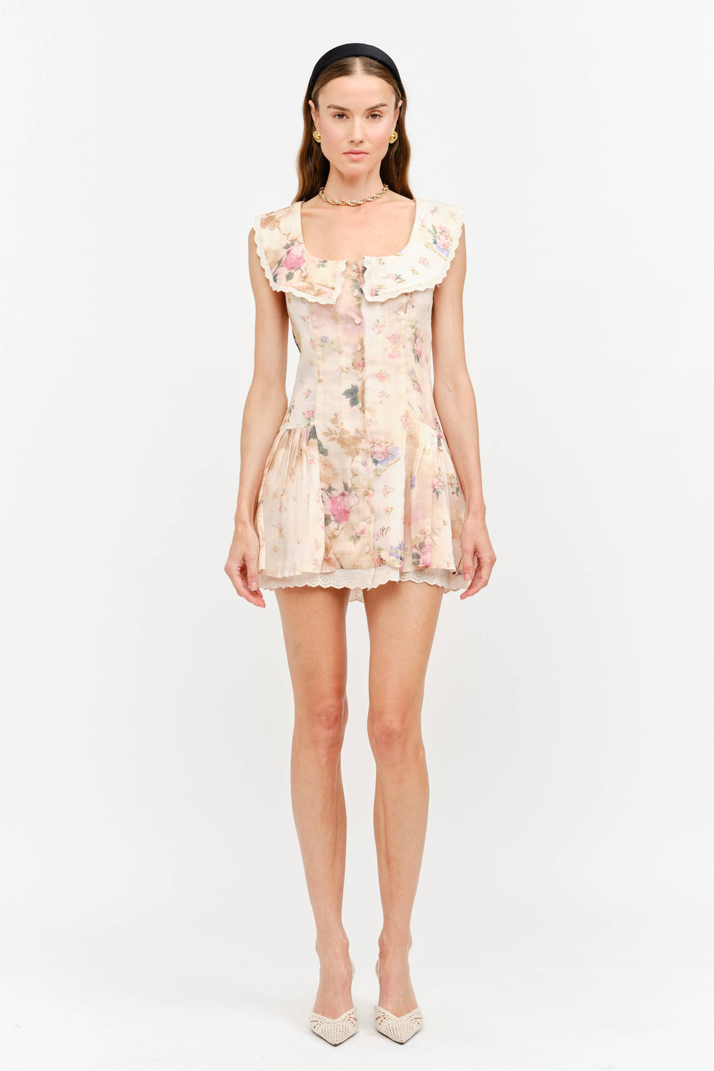Sloan Dress in Natural Multi Floral