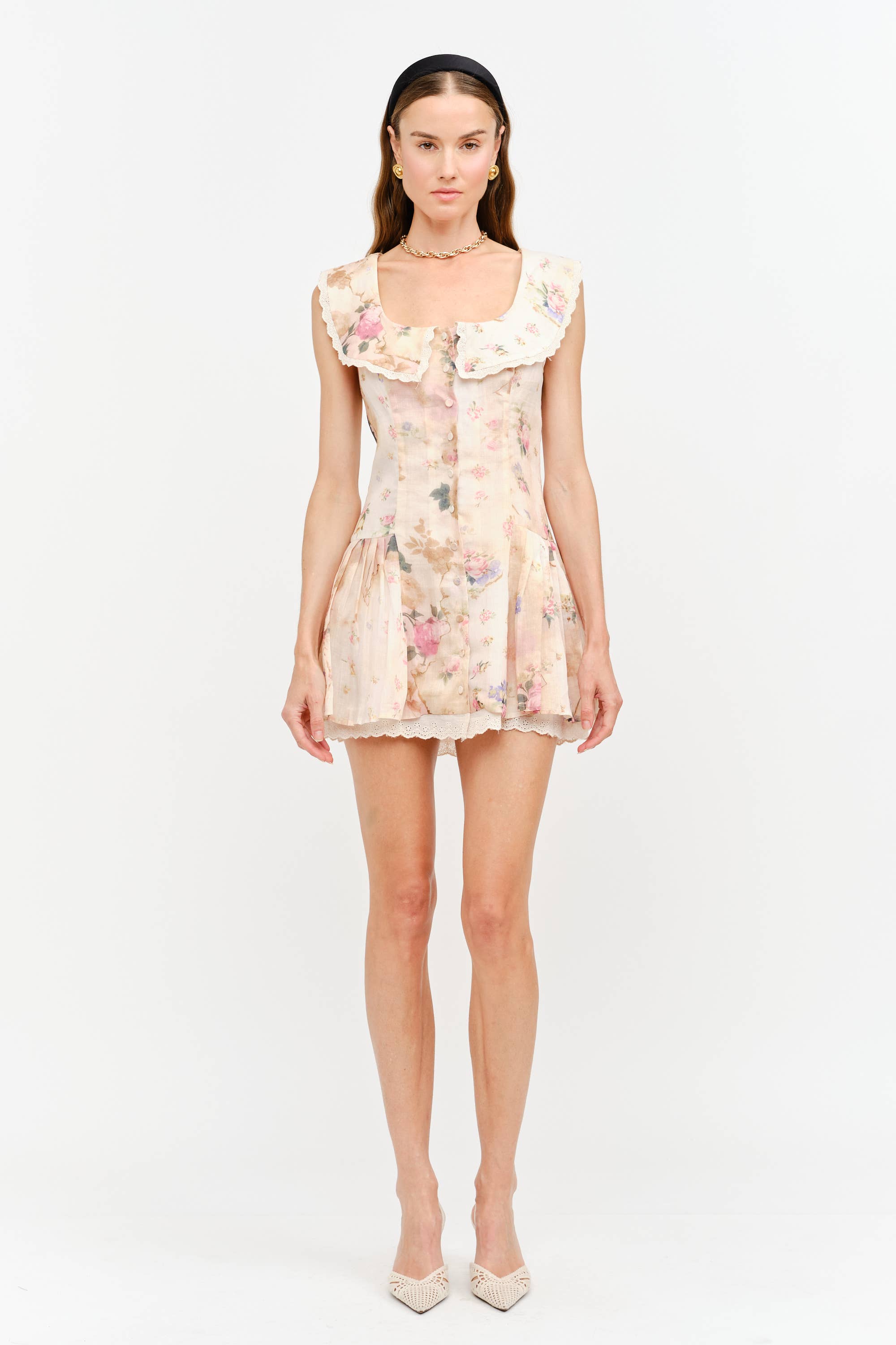 Sloan Dress in Natural Multi Floral