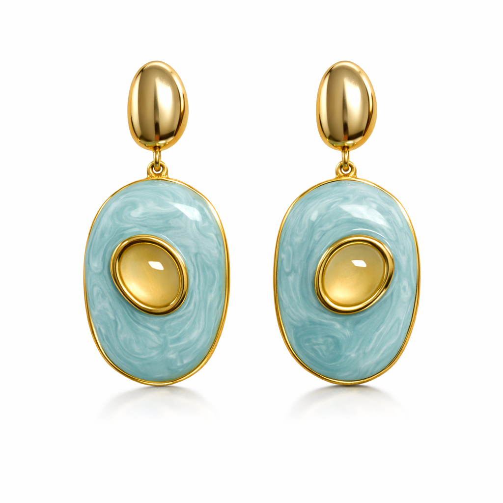 Becks Light Blue Drop Earring