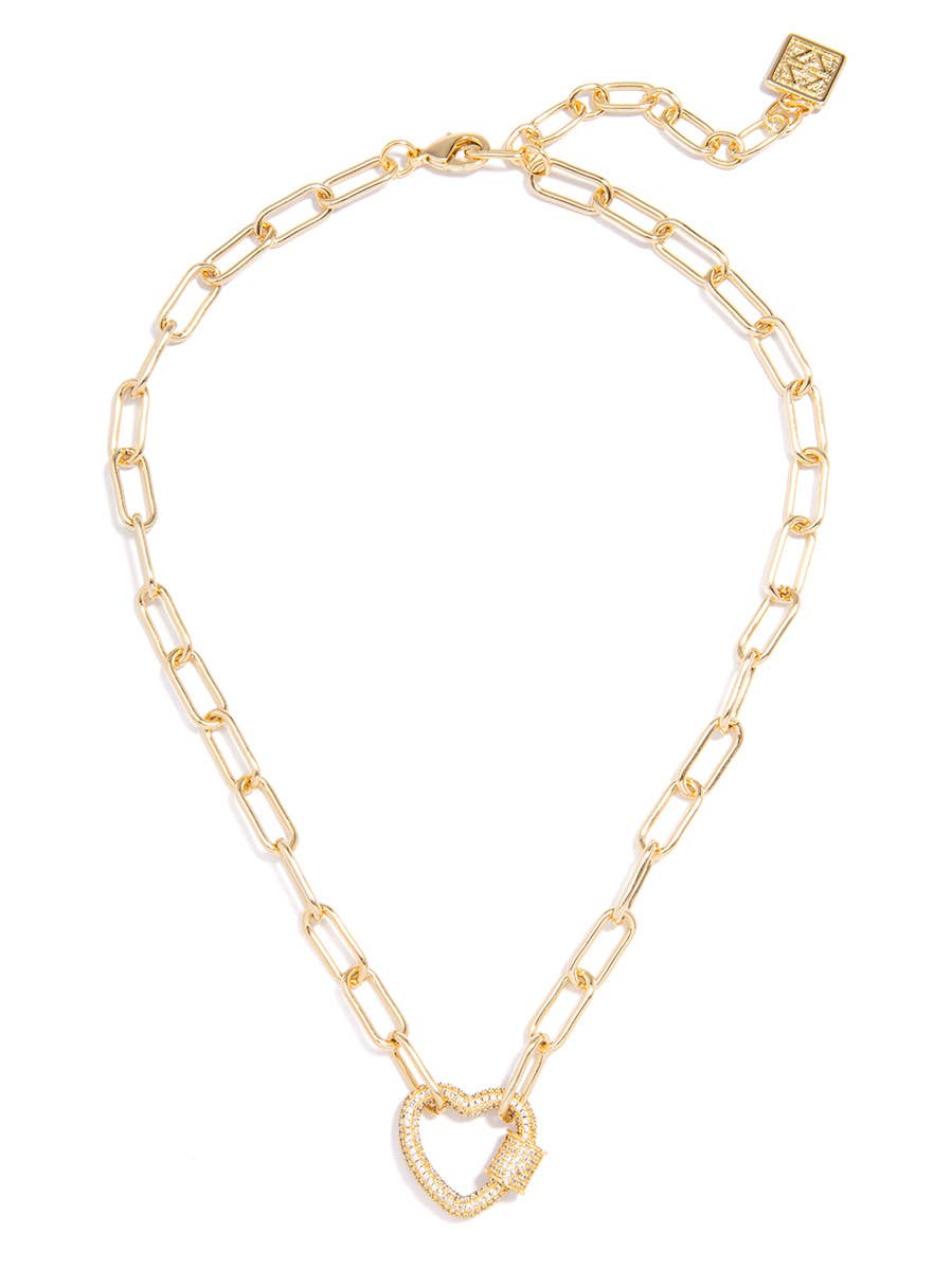 Pave Heart Necklace