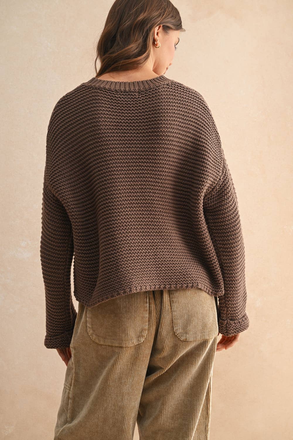 Betty Cotton Sweater in Chocolate