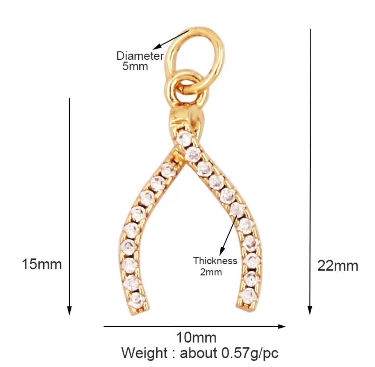 Wishbone Charm