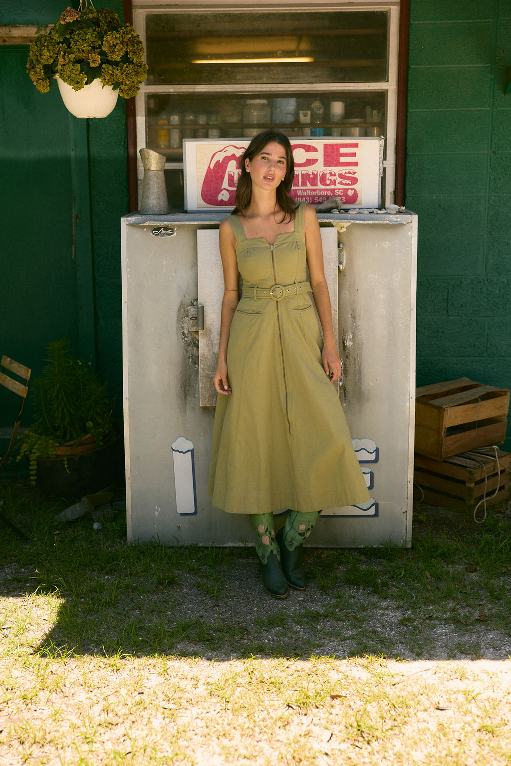 Foster Dress, Olive