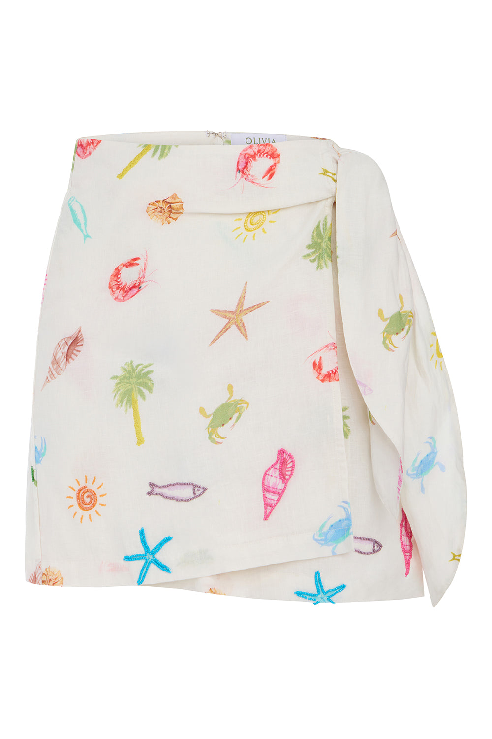 Isla Wrap Skirt, Oceano