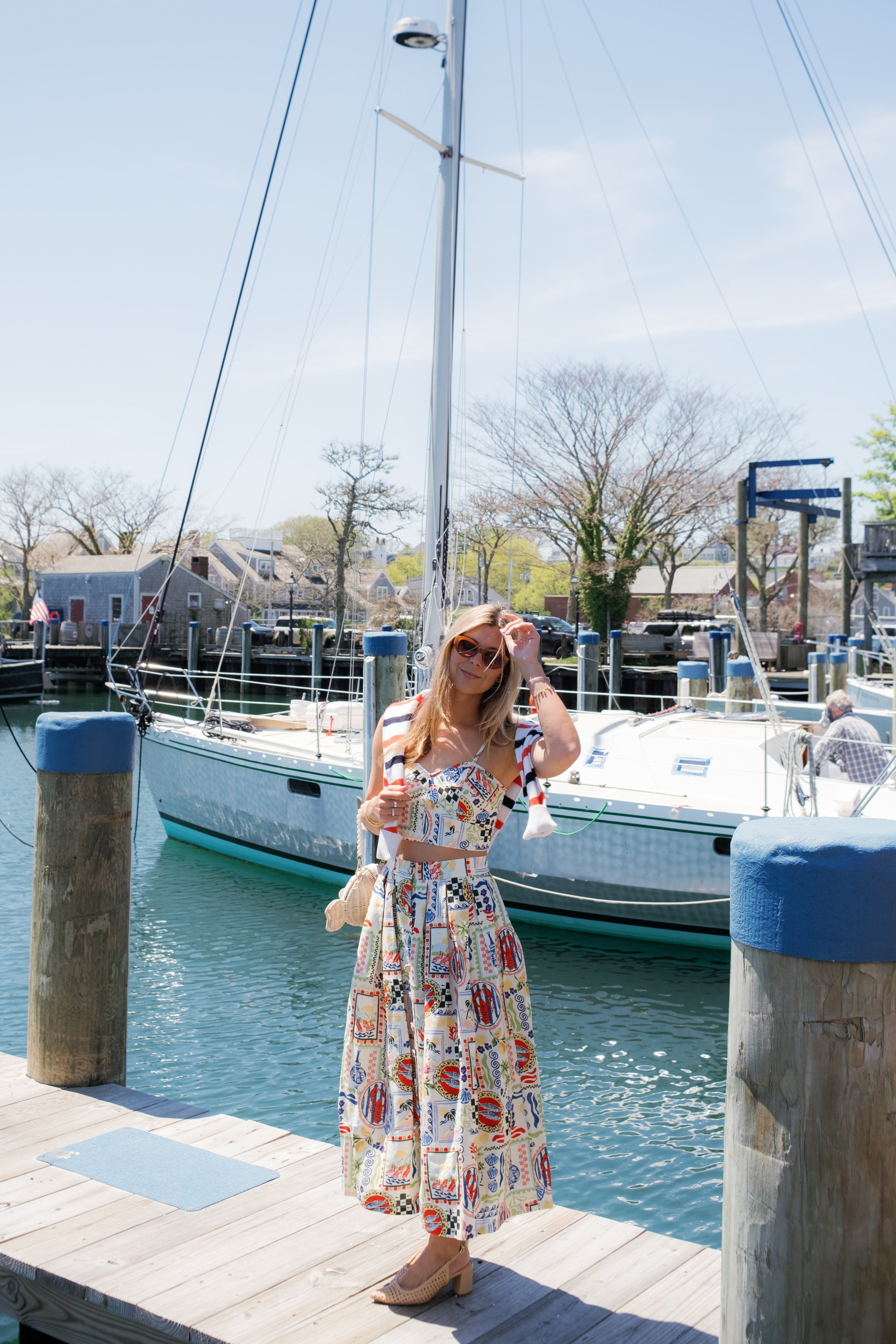 Hunter Bell Eva Skirt in Coastal Conversations