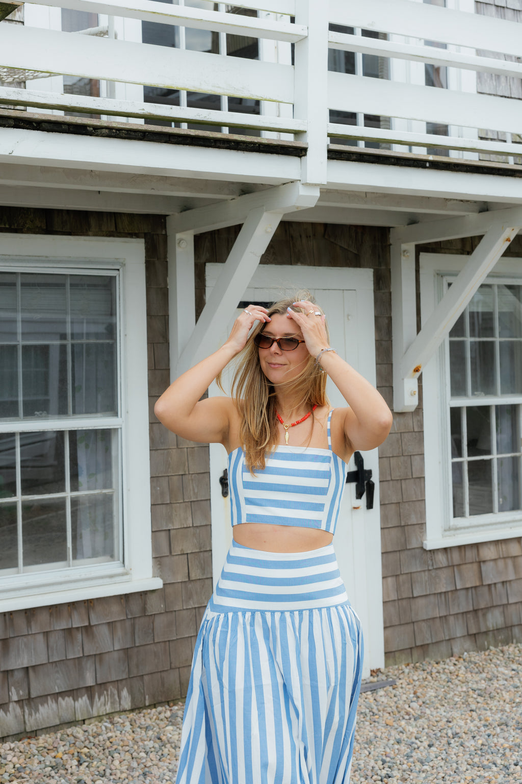Hunter Bell Pepper Top in Sailing Stripe