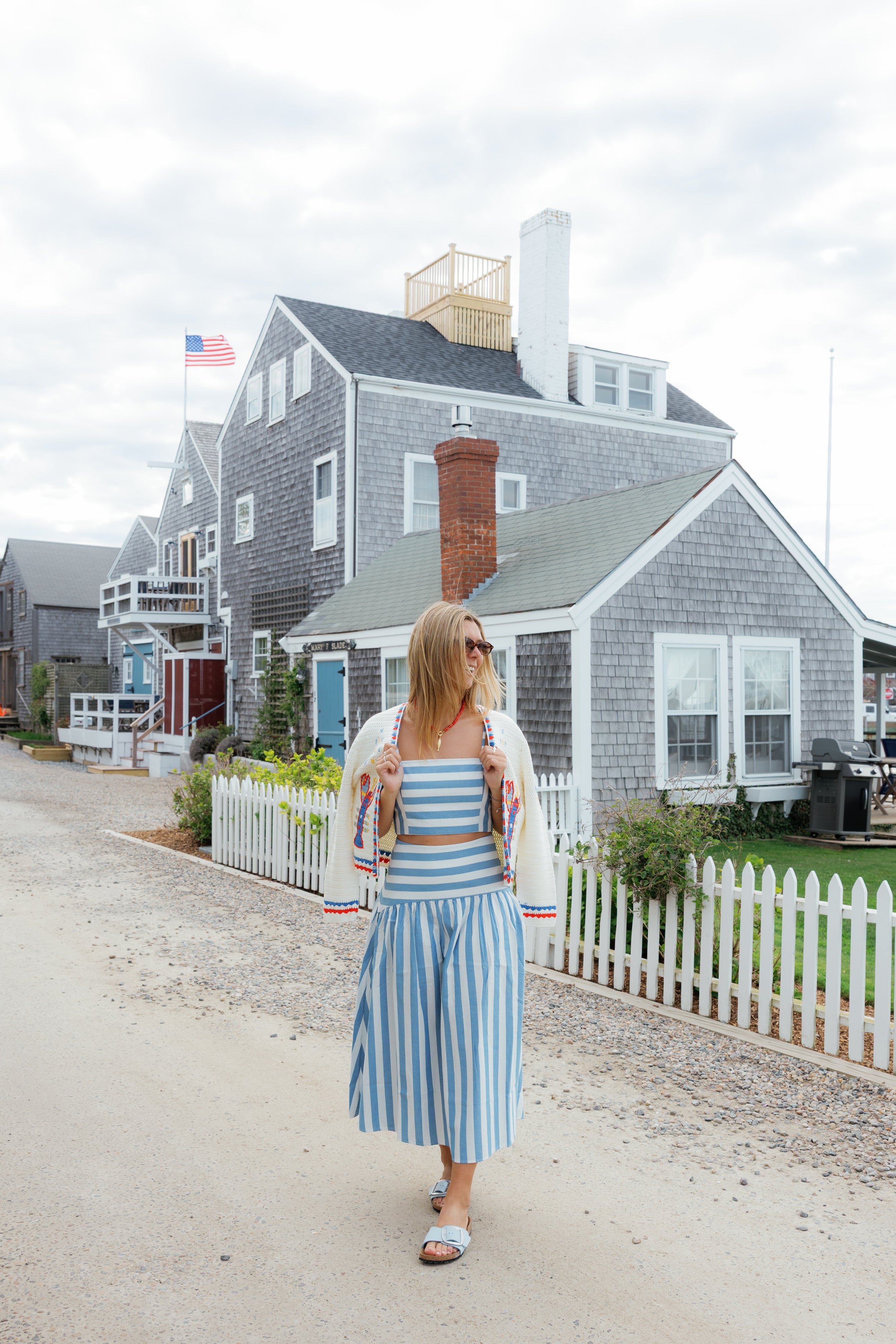 Hunter Bell Pepper Top in Sailing Stripe