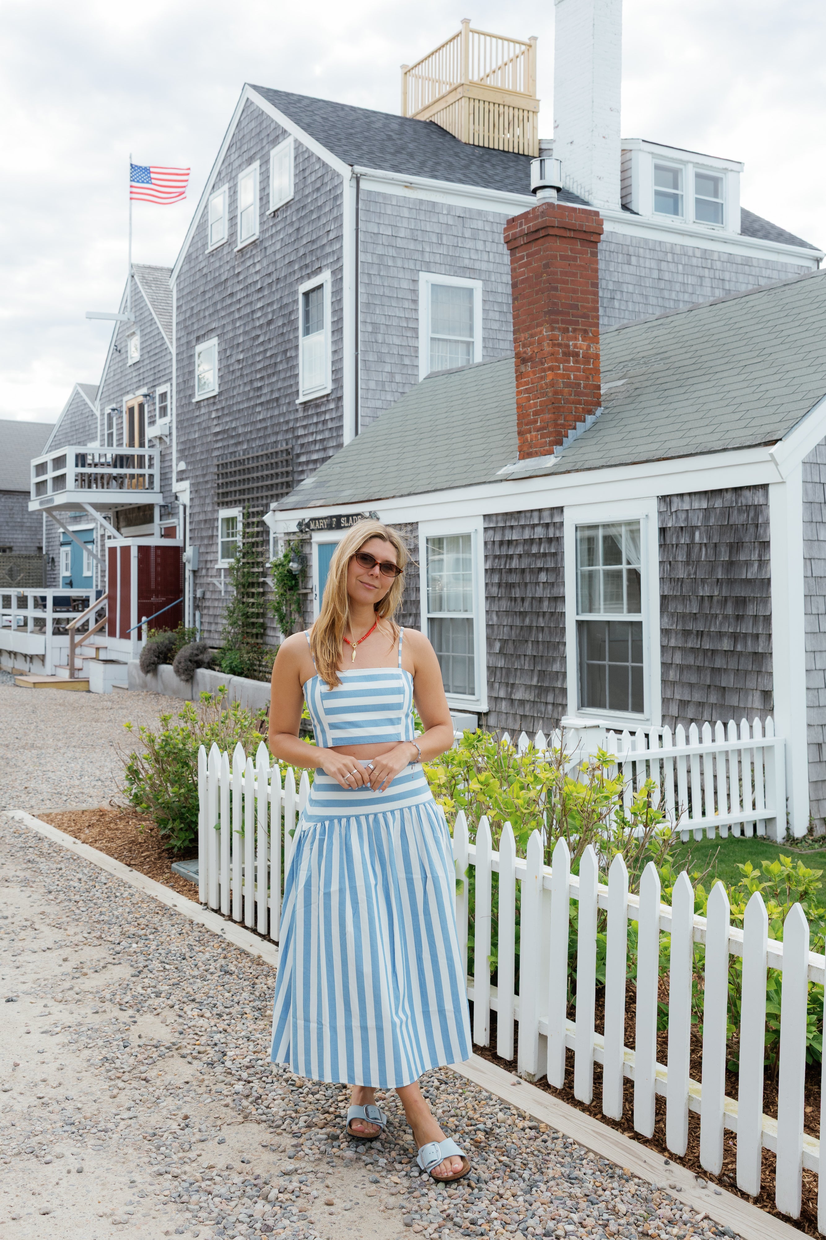 Hunter Bell Pepper Top in Sailing Stripe