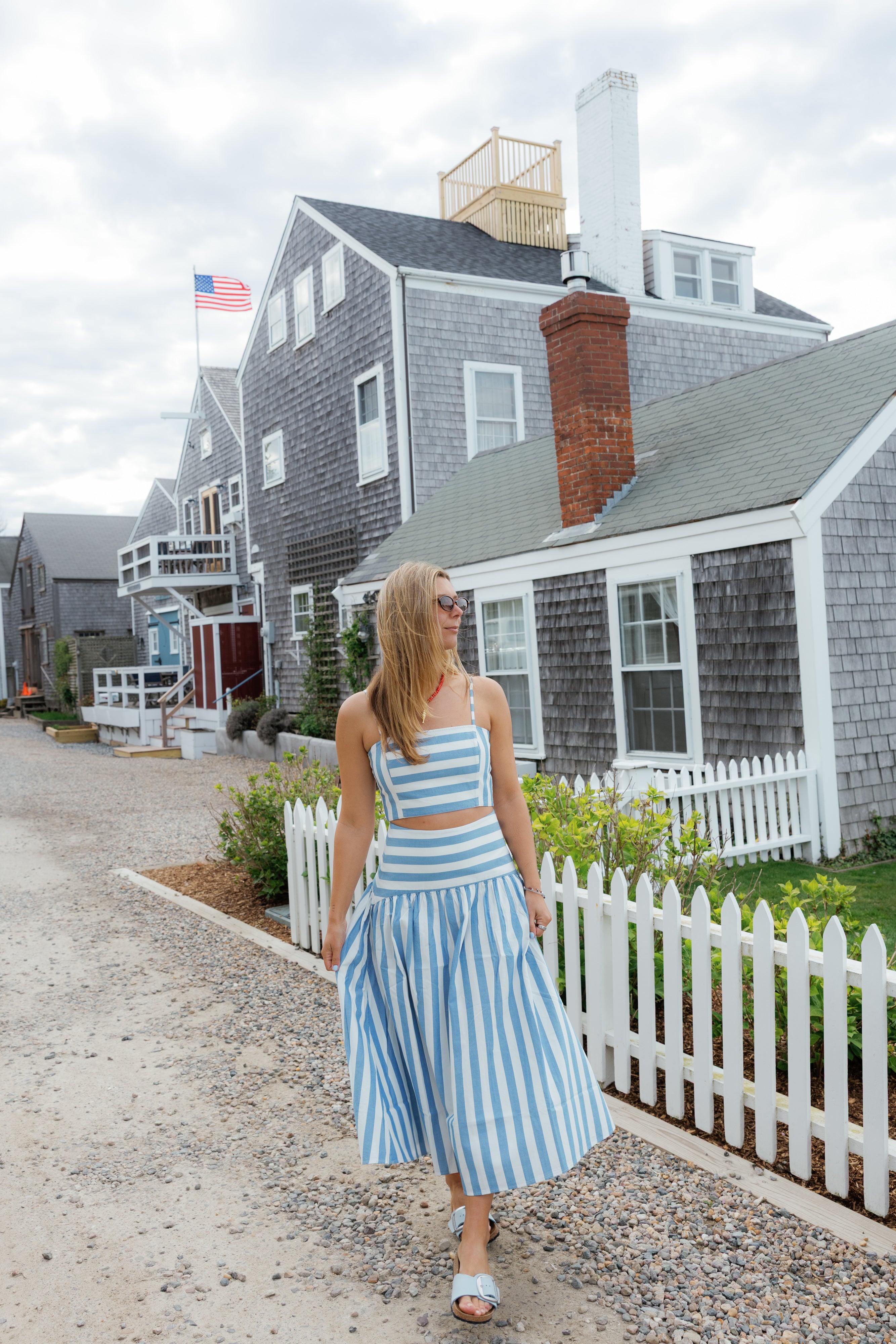 Hunter Bell Pepper Top in Sailing Stripe