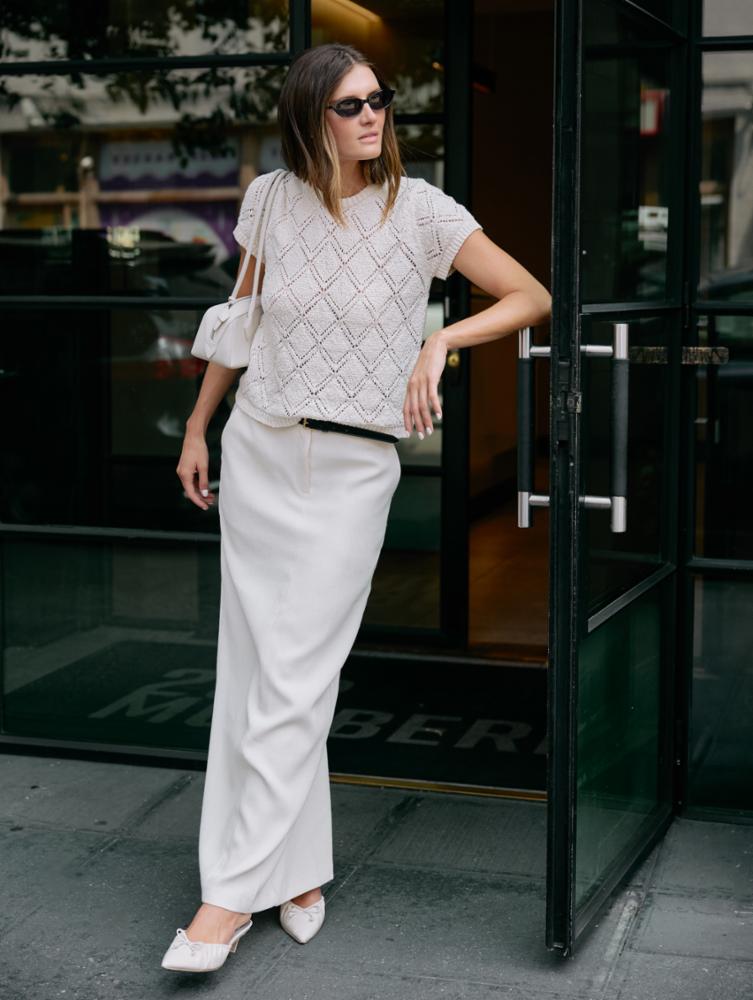 COTTON POINTELLE TOP