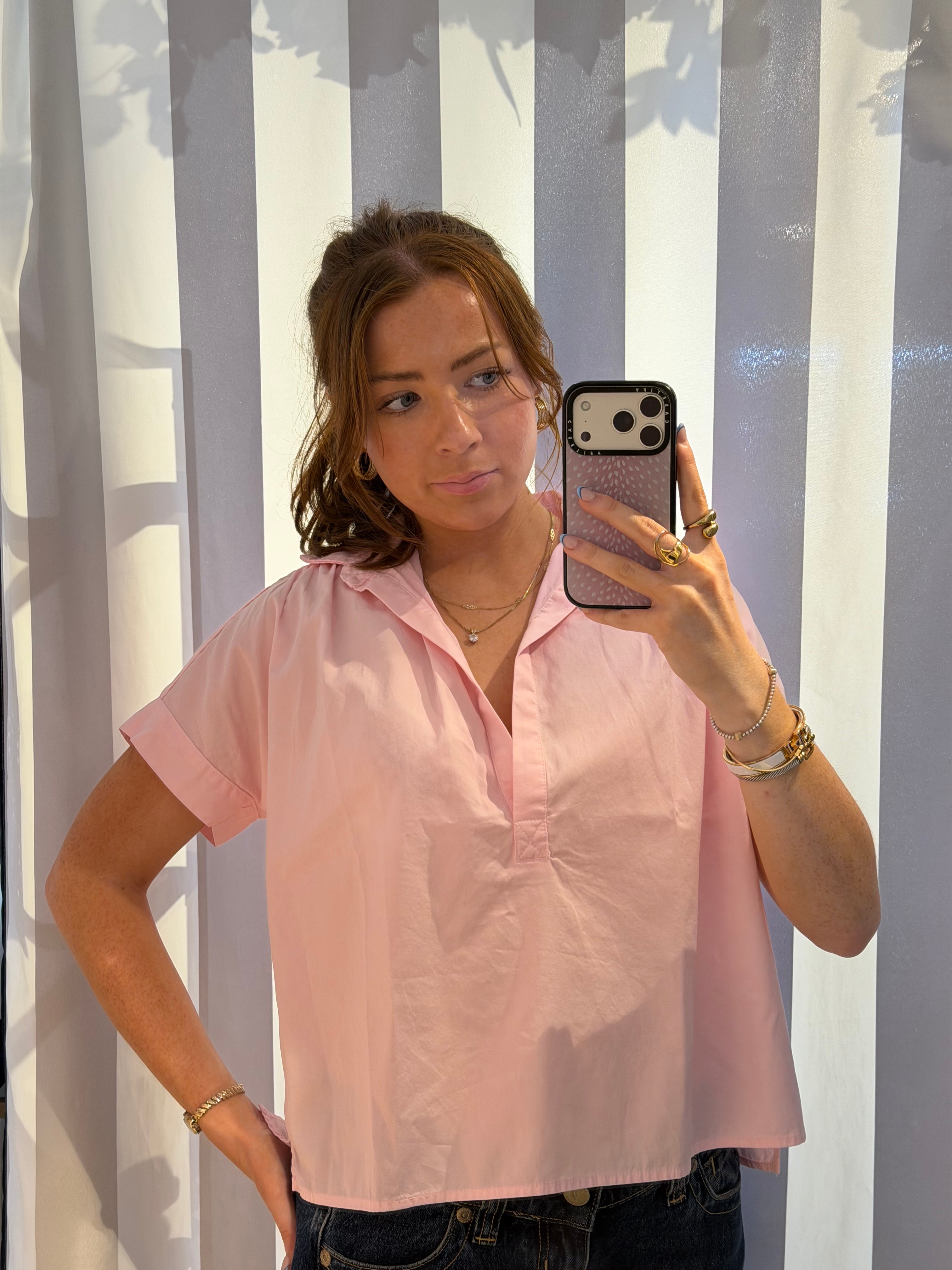 Cali Dreaming Motley Top in Shell Pink