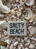Salty Beach Coin Purse in Pearl and Navy
