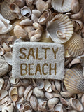 Salty Beach Coin Purse in White and Gold