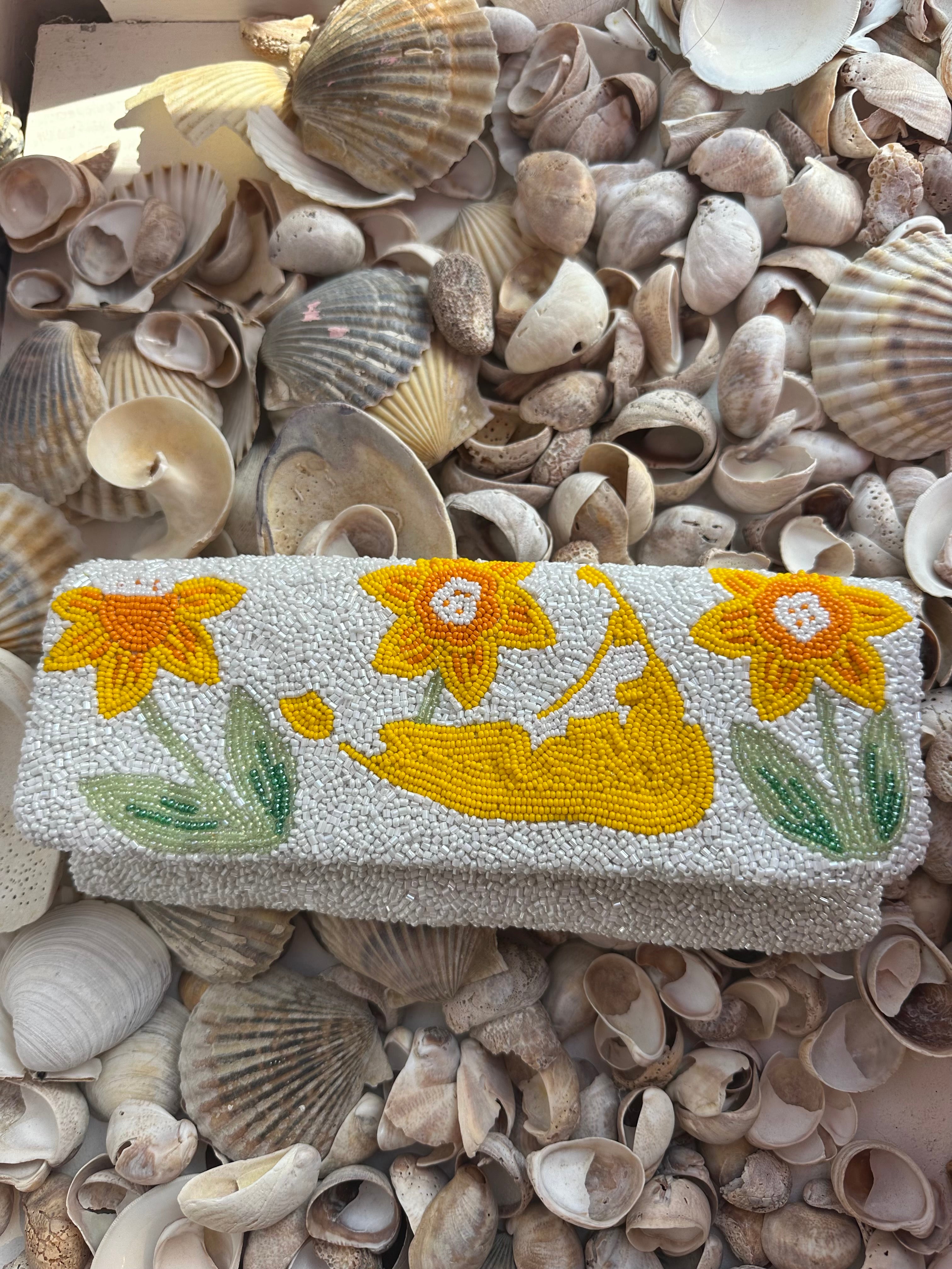 50th Daffy Beaded Clutch
