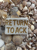 Return To ACK Coin Purse in White and Gold