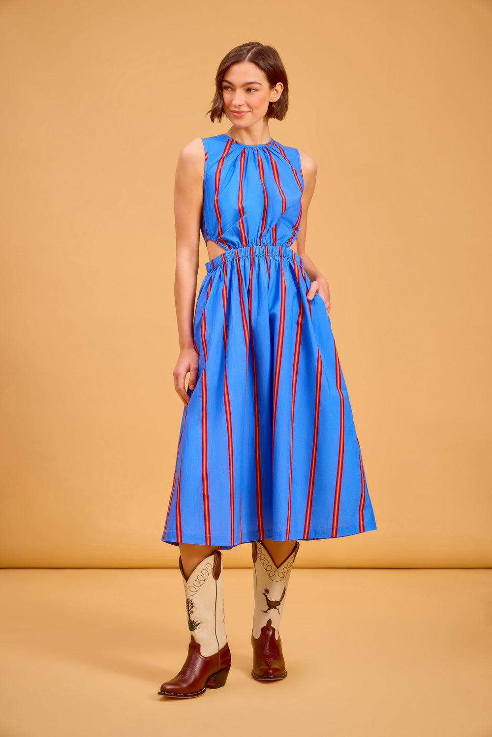 Betsy Dress, Ledger Stripe