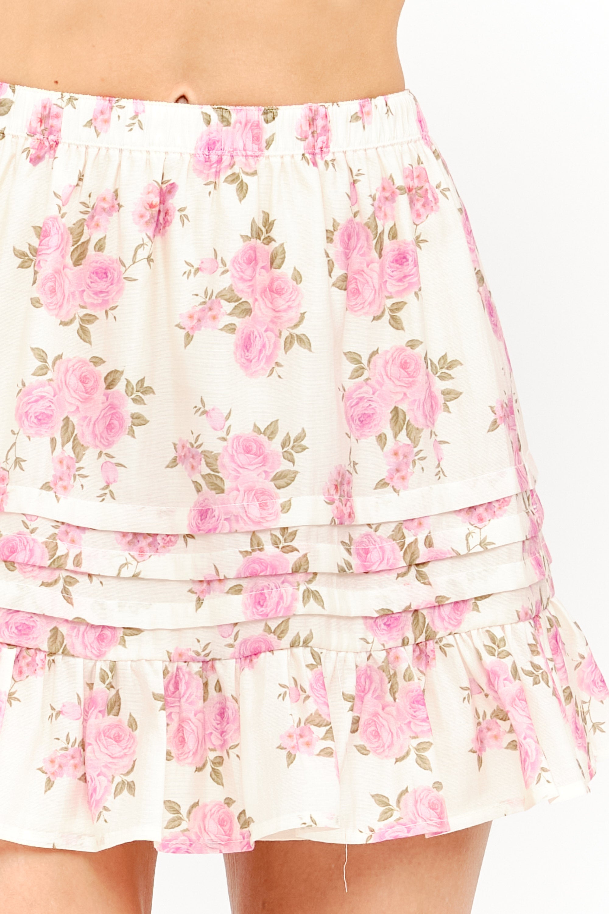 Carly Skirt in Pink FLoral