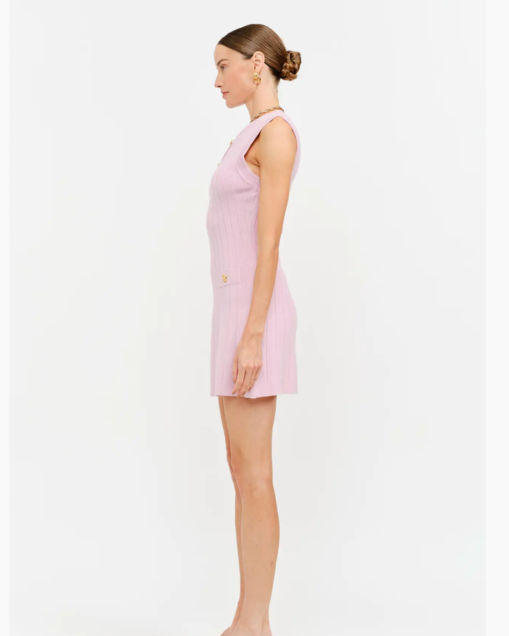 Beatrice Knit Dress in Light Pink