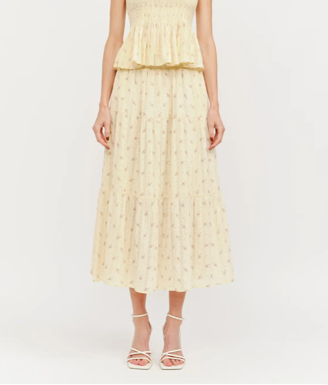Kennedy Skirt in Butter Yellow