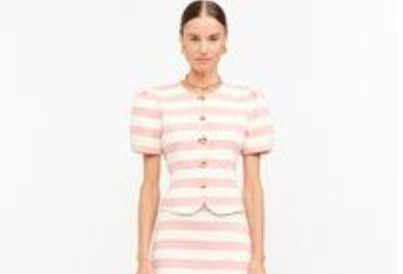 Ann Top in Pink and White Stripe