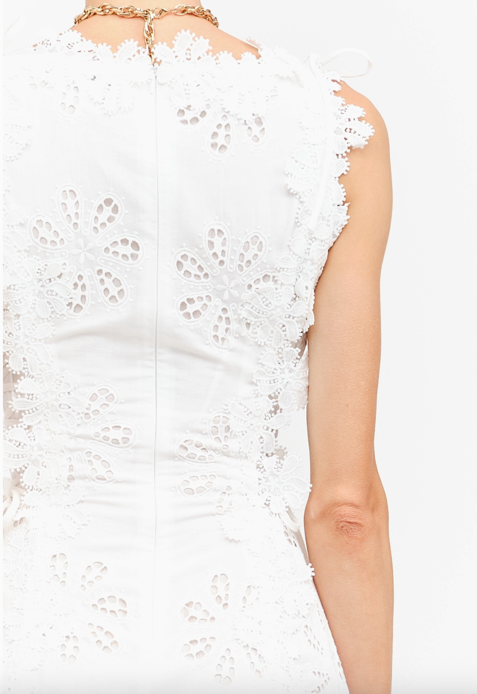 Meme Dress in White Eyelet
