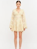 Meme Long Sleeve Mini Dress in Cream