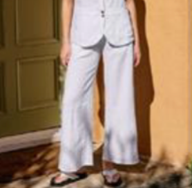 LiLi Linen Pant in White