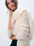 White + Warren Cashmere Travel Wrap in Soft White