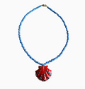 The Patriotic Shell Necklace with Red Shell