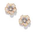 The Pink Reef Small Double Floral in Pearl and Blue