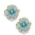The Pink Reef Small Double Florals in Blue Sea