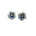 The Pink Reef Small Double Floral in Blue Pearl