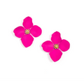 Garden Party Earrings in Hot Pink