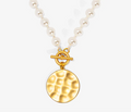 Cece Pearl & Charm Collar Necklace