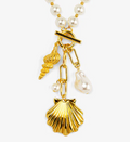 Sconset Pearl Sea Charm Lariat Necklace