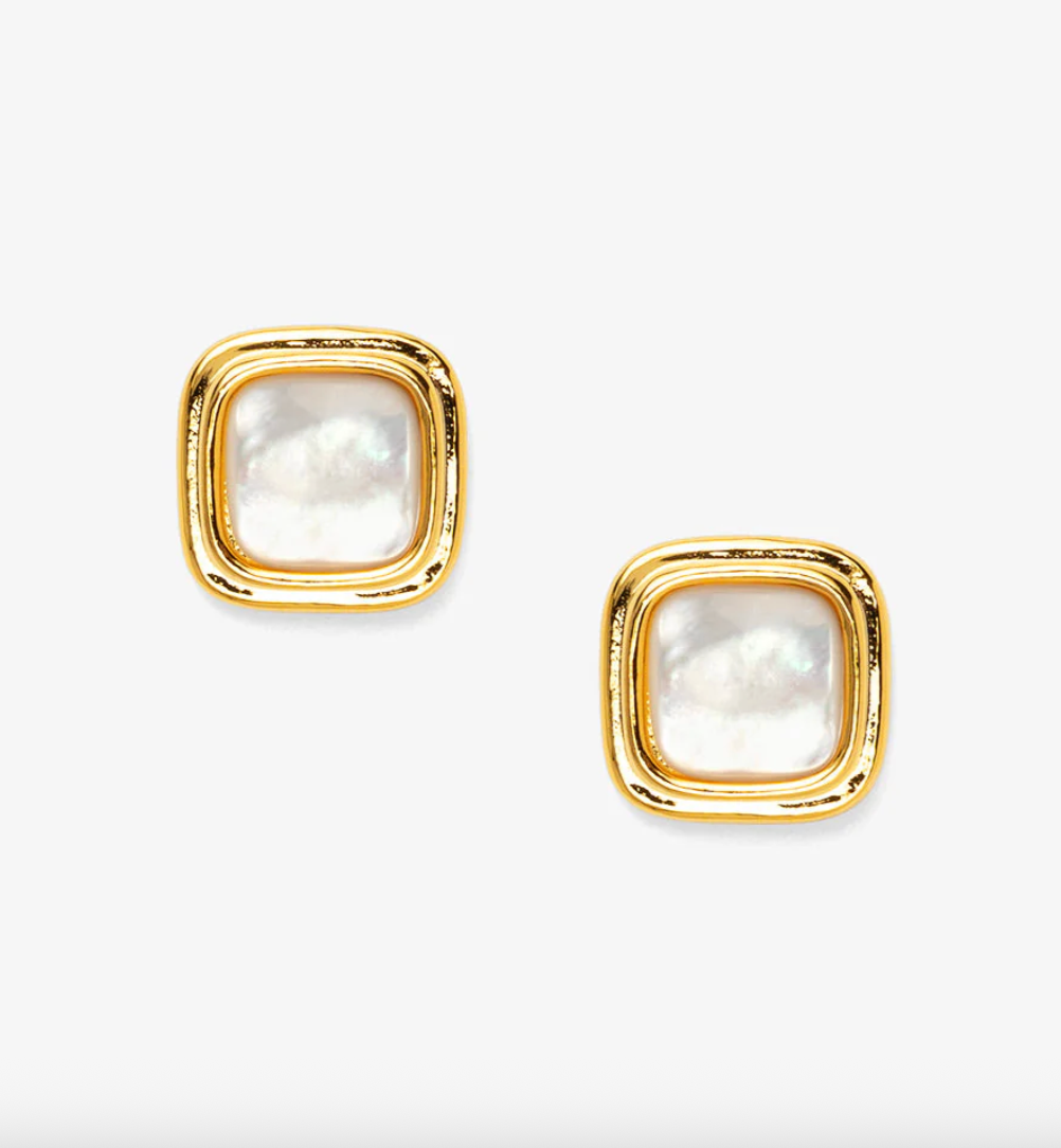 Carly Mother of Pearl Stud Earrings