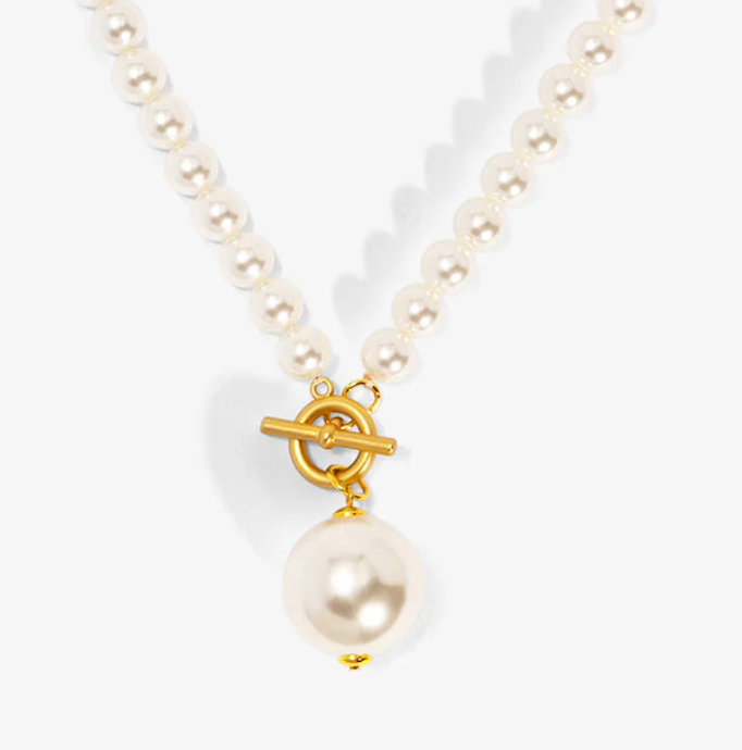 Pearl Pendant Collar Necklace