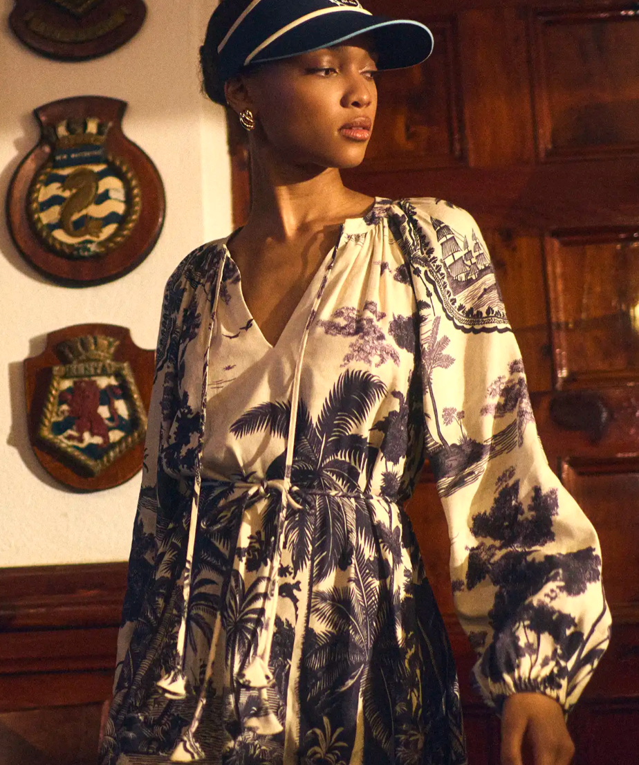 Hunter Bell Lisette Dress in Bermuda Toile