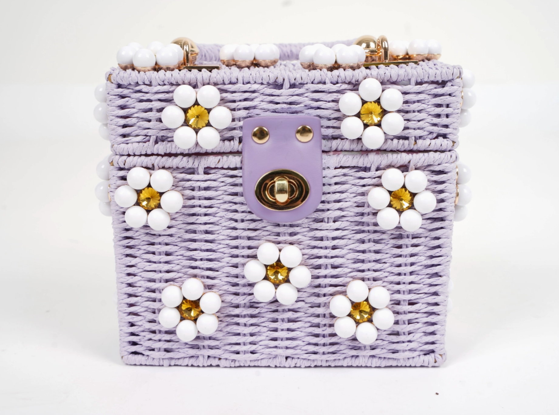 Daisy Bag in Lavender with Pearls