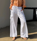 Cali Dreaming Wade Poplin Trouser in White