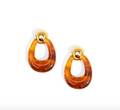 Bella Door Knocker Earrings in Tortoise