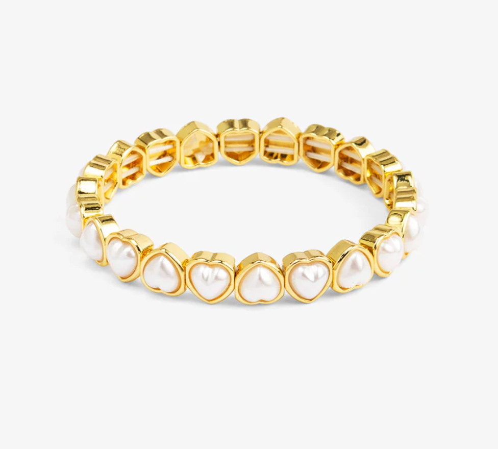 Pearl Heart Stretch Bracelet