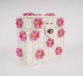 Daisy Bag in White with Pink